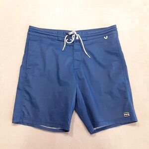 Billabong Mens Lo Tides Boardshorts 32 Blue 8" Inseam Swim Pockets